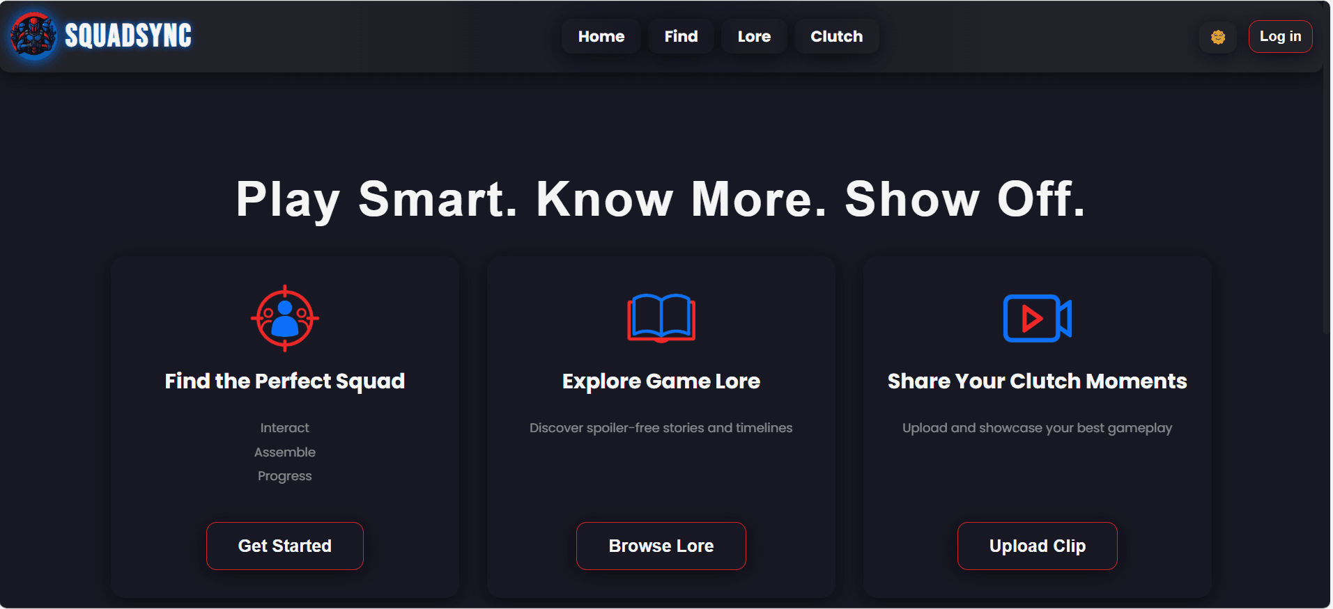 Screenshot of SquadSync dashboard.